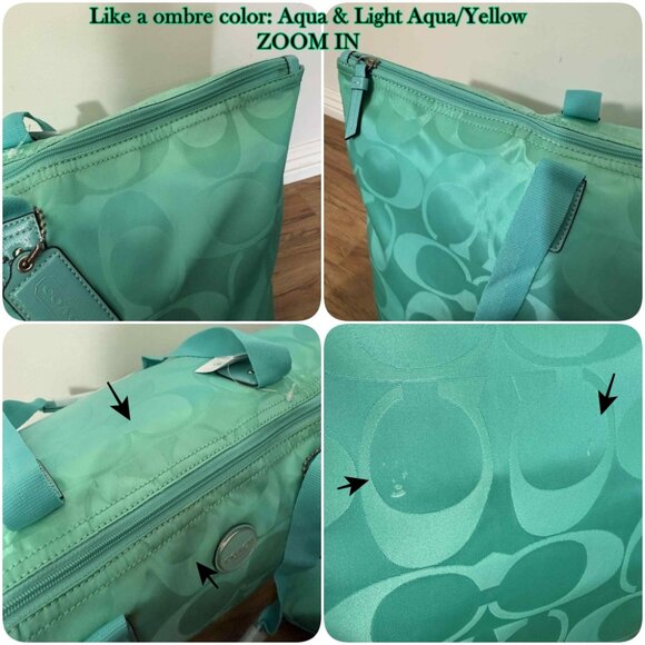 💚Coach Signature Fabric-Nylon Bag & Snap Pouch💚 - Picture 11 of 16